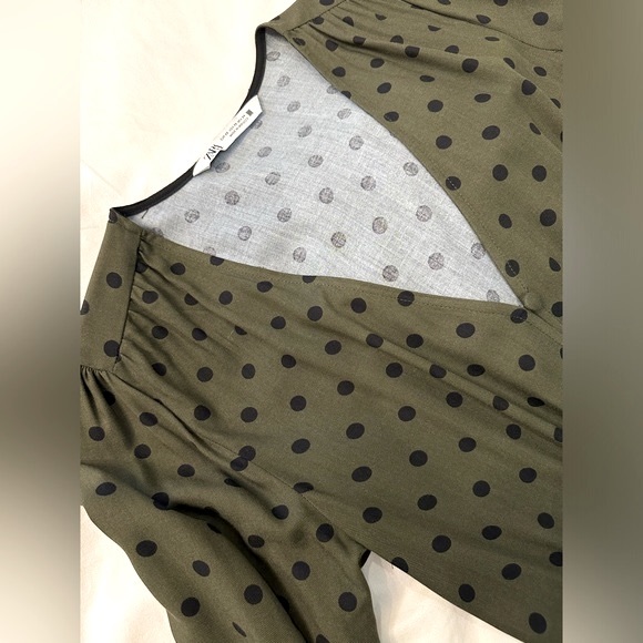 Zara long sleeve maxi dress with polka dots - Picture 4 of 6